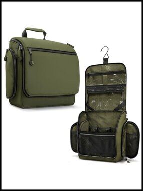 Hanging Travel Toiletry Bag 18 Compartments TSA Water-Resistant